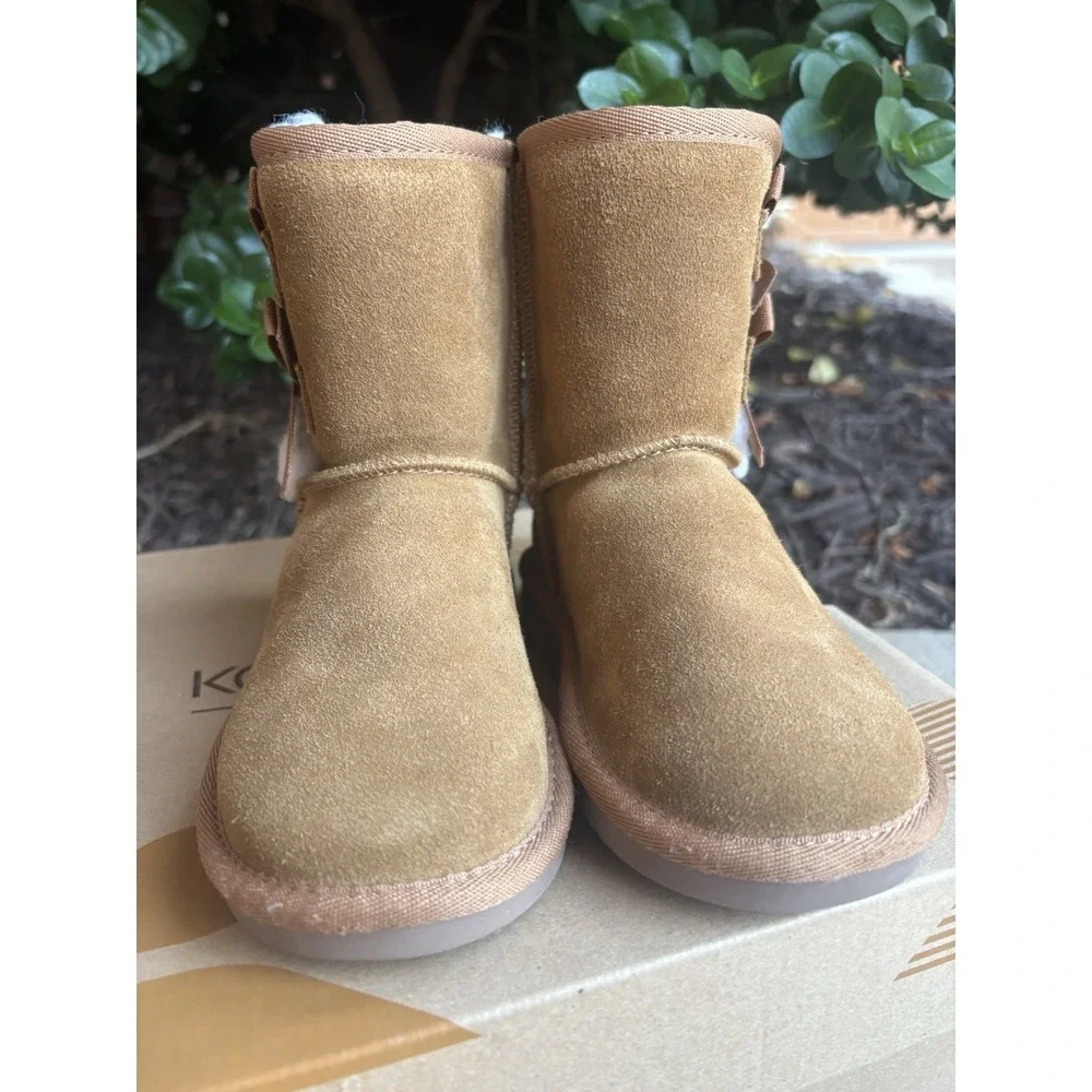 ⭐️Koolaburra by UGG Victoria Short Boots⭐️Youth Girl's Size 9⭐️Chestnut Brown⭐️